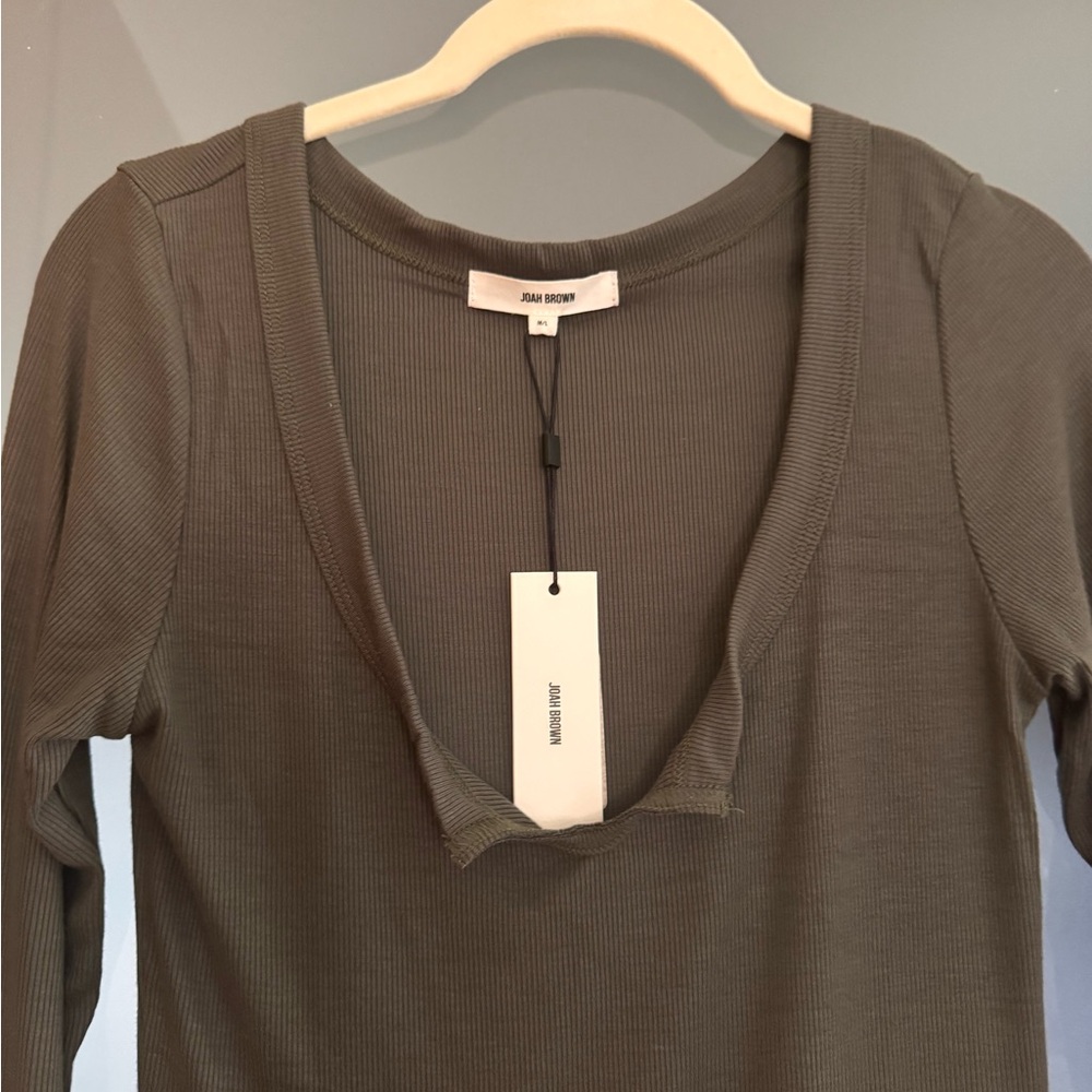 Notch Henley Long Sleeve in Mineral - Picture 3 of 10